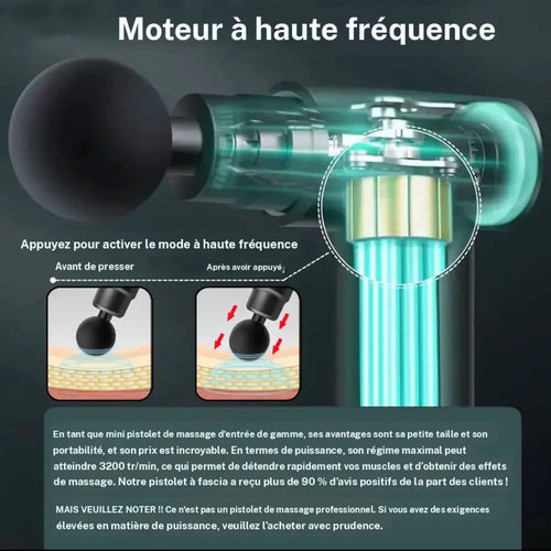 Pistolet de massage musculaire - récupération rapide et profonde