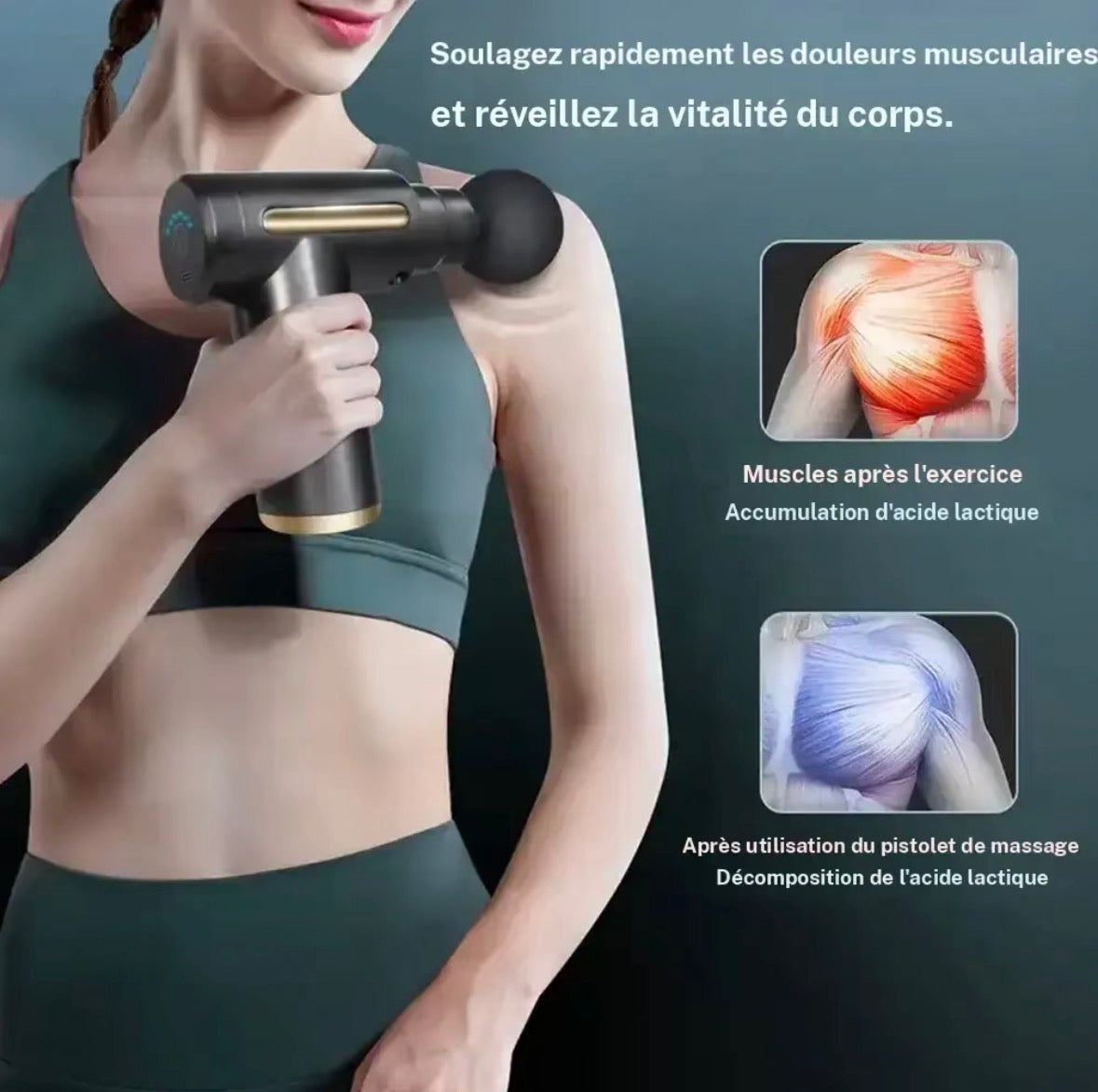 Pistolet de massage musculaire - récupération rapide et profonde